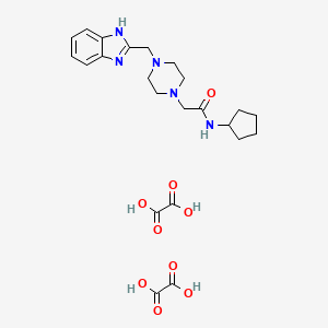 2-(4-((1H-benzo[d]imidazol-2-yl)methyl)piperazin-1-yl)-N-cyclopentylacetamide dioxalate