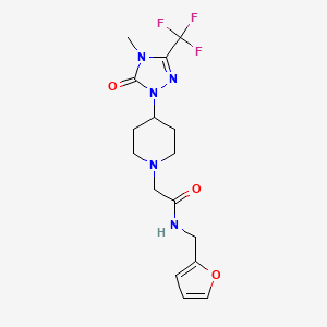 N-(furan-2-ylmethyl)-2-(4-(4-methyl-5-oxo-3-(trifluoromethyl)-4,5-dihydro-1H-1,2,4-triazol-1-yl)piperidin-1-yl)acetamide