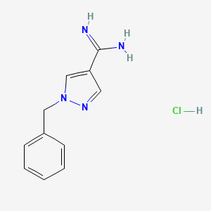 1-Benzylpyrazole-4-carboximidamide;hydrochloride