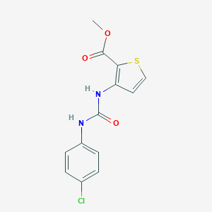 molecular formula C13H11ClN2O3S B262289 Methyl 3-{[(4-chloroanilino)carbonyl]amino}-2-thiophenecarboxylate 