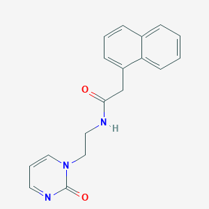 molecular formula C18H17N3O2 B2622901 2-(naphthalen-1-yl)-N-(2-(2-oxopyrimidin-1(2H)-yl)ethyl)acetamide CAS No. 2191265-57-1