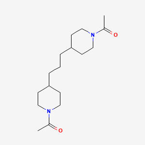 molecular formula C17H30N2O2 B2622908 1-{4-[3-(1-Acetyl-piperidin-4-YL)-propyl]-piperidin-1-YL}-ethanone CAS No. 865075-91-8