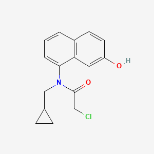 molecular formula C16H16ClNO2 B2622913 2-Chloro-N-(cyclopropylmethyl)-N-(7-hydroxynaphthalen-1-yl)acetamide CAS No. 1397201-27-2