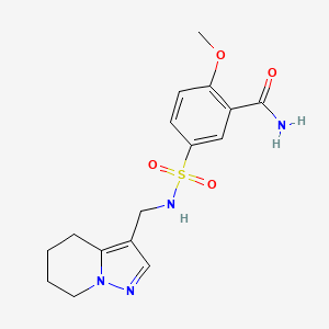2-methoxy-5-(N-((4,5,6,7-tetrahydropyrazolo[1,5-a]pyridin-3-yl)methyl)sulfamoyl)benzamide