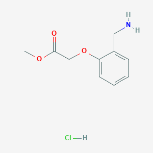 molecular formula C10H14ClNO3 B2622920 Methyl 2-[2-(aminomethyl)phenoxy]acetate hydrochloride CAS No. 1251922-63-0