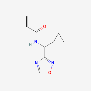 molecular formula C9H11N3O2 B2622927 N-[Cyclopropyl(1,2,4-oxadiazol-3-yl)methyl]prop-2-enamide CAS No. 2305452-61-1