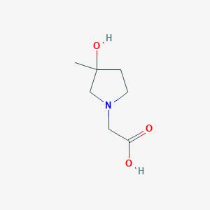 molecular formula C7H13NO3 B2622930 2-(3-Hydroxy-3-methylpyrrolidin-1-yl)acetic acid CAS No. 1695867-48-1