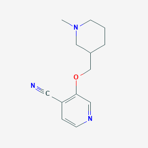molecular formula C13H17N3O B2622931 3-[(1-Methylpiperidin-3-yl)methoxy]pyridine-4-carbonitrile CAS No. 2201616-17-1