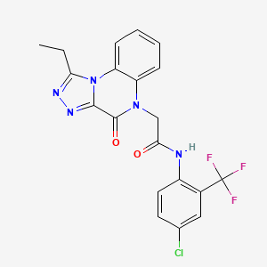 N-[4-chloro-2-(trifluoromethyl)phenyl]-2-(1-ethyl-4-oxo[1,2,4]triazolo[4,3-a]quinoxalin-5(4H)-yl)acetamide