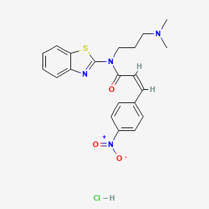 (Z)-N-(benzo[d]thiazol-2-yl)-N-(3-(dimethylamino)propyl)-3-(4-nitrophenyl)acrylamide hydrochloride