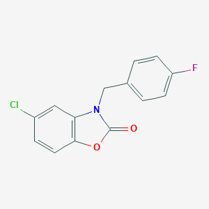 molecular formula C14H9ClFNO2 B262294 5-chloro-3-(4-fluorobenzyl)-1,3-benzoxazol-2(3H)-one 