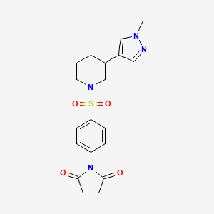 1-(4-{[3-(1-methyl-1H-pyrazol-4-yl)piperidin-1-yl]sulfonyl}phenyl)pyrrolidine-2,5-dione
