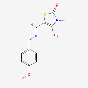 5-{(E)-[(4-methoxybenzyl)amino]methylidene}-3-methyl-1,3-thiazolane-2,4-dione