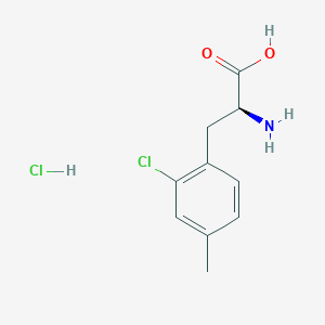 molecular formula C10H13Cl2NO2 B2622975 (2S)-2-Amino-3-(2-chloro-4-methylphenyl)propanoic acid;hydrochloride CAS No. 2503155-01-7