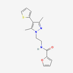 N-(2-(3,5-dimethyl-4-(thiophen-2-yl)-1H-pyrazol-1-yl)ethyl)furan-2-carboxamide