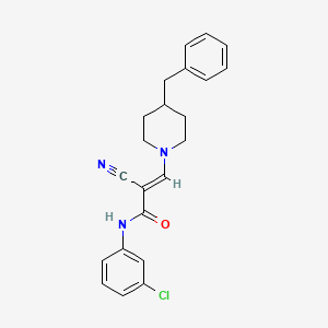 (2E)-3-(4-benzylpiperidin-1-yl)-N-(3-chlorophenyl)-2-cyanoprop-2-enamide