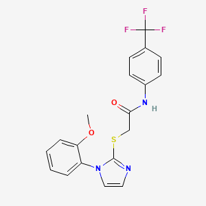 2-{[1-(2-methoxyphenyl)-1H-imidazol-2-yl]sulfanyl}-N-[4-(trifluoromethyl)phenyl]acetamide