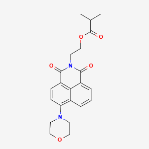 molecular formula C22H24N2O5 B2622987 2-(6-Morpholin-4-yl-1,3-dioxobenzo[de]isoquinolin-2-yl)ethyl 2-methylpropanoate CAS No. 312606-20-5