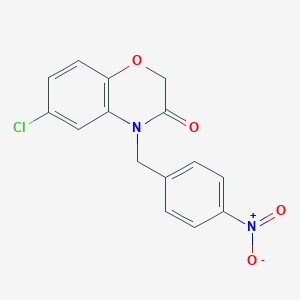 molecular formula C15H11ClN2O4 B262299 6-chloro-4-{4-nitrobenzyl}-2H-1,4-benzoxazin-3(4H)-one 