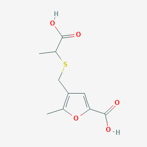 4-{[(1-Carboxyethyl)sulfanyl]methyl}-5-methyl-2-furoic acid