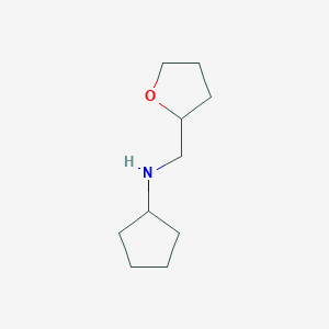 molecular formula C10H19NO B2623006 N-(oxolan-2-ylmethyl)cyclopentanamine CAS No. 797030-65-0