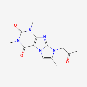 molecular formula C13H15N5O3 B2623007 2,4,7-Trimethyl-6-(2-oxopropyl)purino[7,8-a]imidazole-1,3-dione CAS No. 878735-37-6
