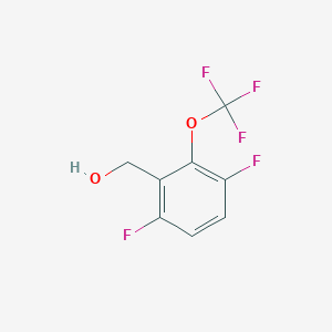 molecular formula C8H5F5O2 B2623008 3,6-Difluoro-2-(trifluoromethoxy)benzyl alcohol CAS No. 2244081-42-1