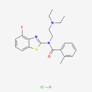 N-(2-(diethylamino)ethyl)-N-(4-fluorobenzo[d]thiazol-2-yl)-2-methylbenzamide hydrochloride