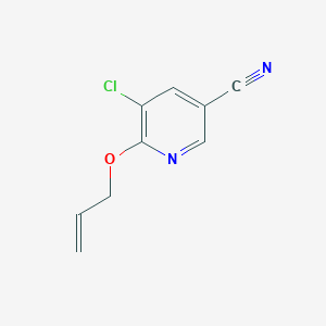 molecular formula C9H7ClN2O B2623022 5-Chloro-6-(prop-2-en-1-yloxy)pyridine-3-carbonitrile CAS No. 2166645-68-5