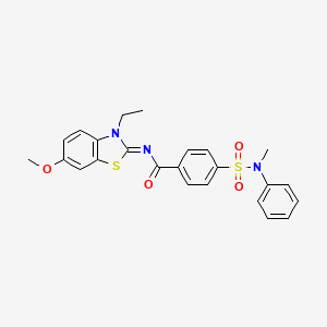 (Z)-N-(3-ethyl-6-methoxybenzo[d]thiazol-2(3H)-ylidene)-4-(N-methyl-N-phenylsulfamoyl)benzamide