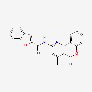 N-(4-methyl-5-oxo-5H-chromeno[4,3-b]pyridin-2-yl)benzofuran-2-carboxamide