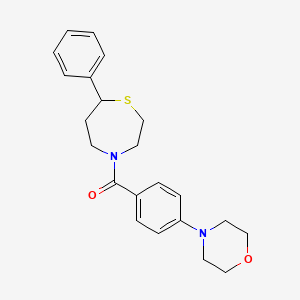 (4-Morpholinophenyl)(7-phenyl-1,4-thiazepan-4-yl)methanone