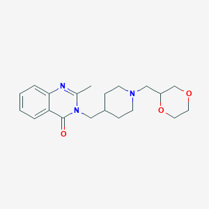 3-[[1-(1,4-Dioxan-2-ylmethyl)piperidin-4-yl]methyl]-2-methylquinazolin-4-one