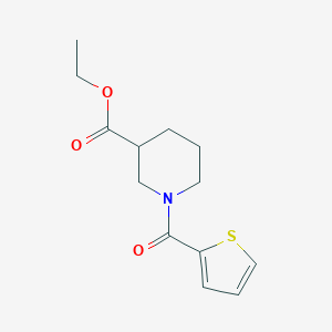 molecular formula C13H17NO3S B262306 Ethyl 1-(2-thienylcarbonyl)-3-piperidinecarboxylate 