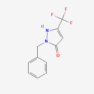 molecular formula C11H9F3N2O B2623067 1-Benzyl-3-(trifluoromethyl)-1H-pyrazol-5-ol CAS No. 143706-79-0