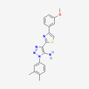 1-(3,4-dimethylphenyl)-4-[4-(3-methoxyphenyl)-1,3-thiazol-2-yl]-1H-1,2,3-triazol-5-amine