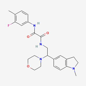 N1-(3-fluoro-4-methylphenyl)-N2-(2-(1-methylindolin-5-yl)-2-morpholinoethyl)oxalamide