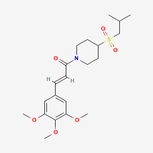 (E)-1-(4-(isobutylsulfonyl)piperidin-1-yl)-3-(3,4,5-trimethoxyphenyl)prop-2-en-1-one