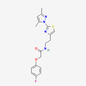 N-(2-(2-(3,5-dimethyl-1H-pyrazol-1-yl)thiazol-4-yl)ethyl)-2-(4-fluorophenoxy)acetamide