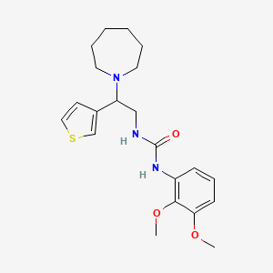 molecular formula C21H29N3O3S B2623092 1-(2-(Azepan-1-yl)-2-(thiophen-3-yl)ethyl)-3-(2,3-dimethoxyphenyl)urea CAS No. 1171782-12-9