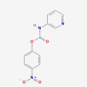 molecular formula C12H9N3O4 B026231 3-吡啶基氨基甲酸4-硝基苯酯 CAS No. 56402-87-0