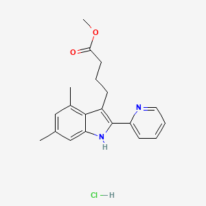 Methyl 4-[4,6-dimethyl-2-(pyridin-2-YL)-1H-indol-3-YL]butanoate hydrochloride