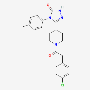 3-{1-[2-(4-chlorophenyl)acetyl]piperidin-4-yl}-4-(4-methylphenyl)-4,5-dihydro-1H-1,2,4-triazol-5-one