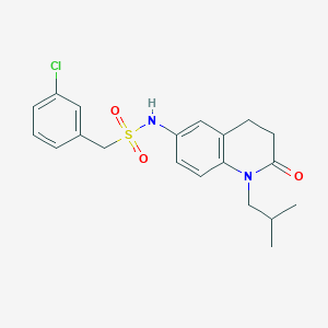 molecular formula C20H23ClN2O3S B2623104 1-(3-chlorophenyl)-N-(1-isobutyl-2-oxo-1,2,3,4-tetrahydroquinolin-6-yl)methanesulfonamide CAS No. 942003-29-4