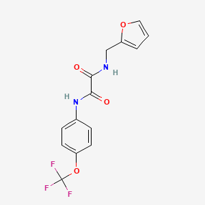 molecular formula C14H11F3N2O4 B2623106 N1-(furan-2-ylmethyl)-N2-(4-(trifluoromethoxy)phenyl)oxalamide CAS No. 941894-87-7