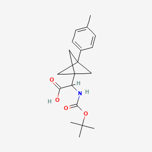 2-[3-(4-Methylphenyl)-1-bicyclo[1.1.1]pentanyl]-2-[(2-methylpropan-2-yl)oxycarbonylamino]acetic acid