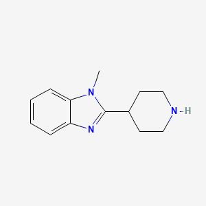 molecular formula C13H17N3 B2623109 1-Methyl-2-piperidin-4-yl-1H-benzoimidazole CAS No. 180160-86-5
