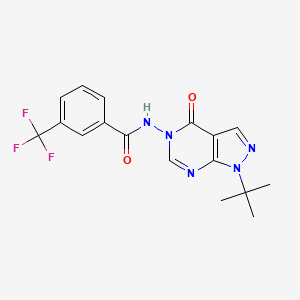 N-(1-(tert-butyl)-4-oxo-1H-pyrazolo[3,4-d]pyrimidin-5(4H)-yl)-3-(trifluoromethyl)benzamide