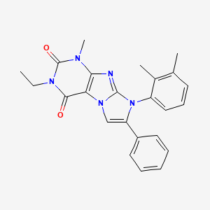 molecular formula C24H23N5O2 B2623121 6-(2,3-Dimethylphenyl)-2-ethyl-4-methyl-7-phenylpurino[7,8-a]imidazole-1,3-dione CAS No. 899727-40-3