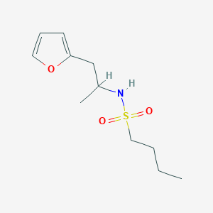 molecular formula C11H19NO3S B2623126 N-(1-(furan-2-yl)propan-2-yl)butane-1-sulfonamide CAS No. 1235615-41-4